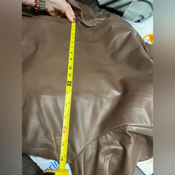 BROWN NAPPA LEATHER JACKET - Picture 12 of 12